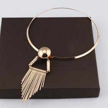 Big Stripe Triangle Tassel Necklace & Pendant
