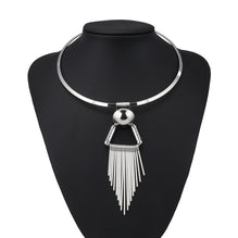 Big Stripe Triangle Tassel Necklace & Pendant