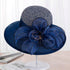 Elegant Wide Brim Silk Flower Bucket Hat