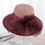 Elegant Wide Brim Silk Flower Bucket Hat