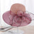 Elegant Wide Brim Silk Flower Bucket Hat