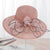 Elegant Wide Brim Silk Flower Bucket Hat