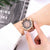 Fashion Rose Gold Flower Rhinestone Wrist Watch