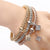 Rose Gold/Silver/Gold 3 pcs Bangles Charm Bracelet