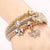 Rose Gold/Silver/Gold 3 pcs Bangles Charm Bracelet