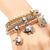Rose Gold/Silver/Gold 3 pcs Bangles Charm Bracelet