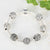 Silver Crystal Bead Charm Bracelet