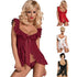 Floral Lace Babydoll Open Front Nighty