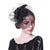 Flower Mesh, Ribbons and Feather Fedoras Hat