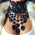 Black Rhinestone Crystal Beads Choker Necklace