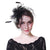 Flower Mesh, Ribbons and Feather Fedoras Hat