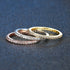Classical Mini CZ Diamond 3 Color Ring Set