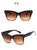 Luxury Designer Oversized Cat Eye UV400 Sunglasses