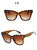 Luxury Designer Oversized Cat Eye UV400 Sunglasses
