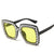 Flash Square Shining Diamond Mirror Sunglasses