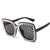 Flash Square Shining Diamond Mirror Sunglasses
