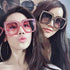 Flash Square Shining Diamond Mirror Sunglasses