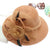 Solid Satin Feather Floral Wide Brim Hats