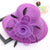 Solid Satin Feather Floral Wide Brim Hats