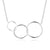 925 Sterling Silver 3 Round Shape Chain Link Necklaces