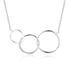 925 Sterling Silver 3 Round Shape Chain Link Necklaces