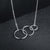 925 Sterling Silver 3 Round Shape Chain Link Necklaces