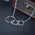 925 Sterling Silver 3 Round Shape Chain Link Necklaces