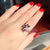 Mystic Rainbow Large Cut Square Bohemian Cocktail Ring