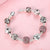 Silver Crystal Bead Charm Bracelet