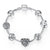 Silver Crystal Bead Charm Bracelet