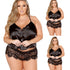 Eyelash Big Yards Baby Doll Sleeveless Loose Lace