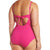 Women One Piece Deep V Ruffle Swimsuit