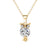 Zircon Pendant Owl Necklace