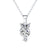 Zircon Pendant Owl Necklace