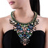 Crystal, Glass and Rhinestone Choker Pendant Necklace