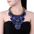 Crystal, Glass and Rhinestone Choker Pendant Necklace