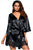 Flower Peacock Rayon Kimono Nightdress