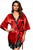 Flower Peacock Rayon Kimono Nightdress